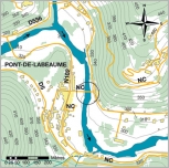 Fig. 54 - Plan de situation de l’ouvrage de Pont-de-Labeaume.